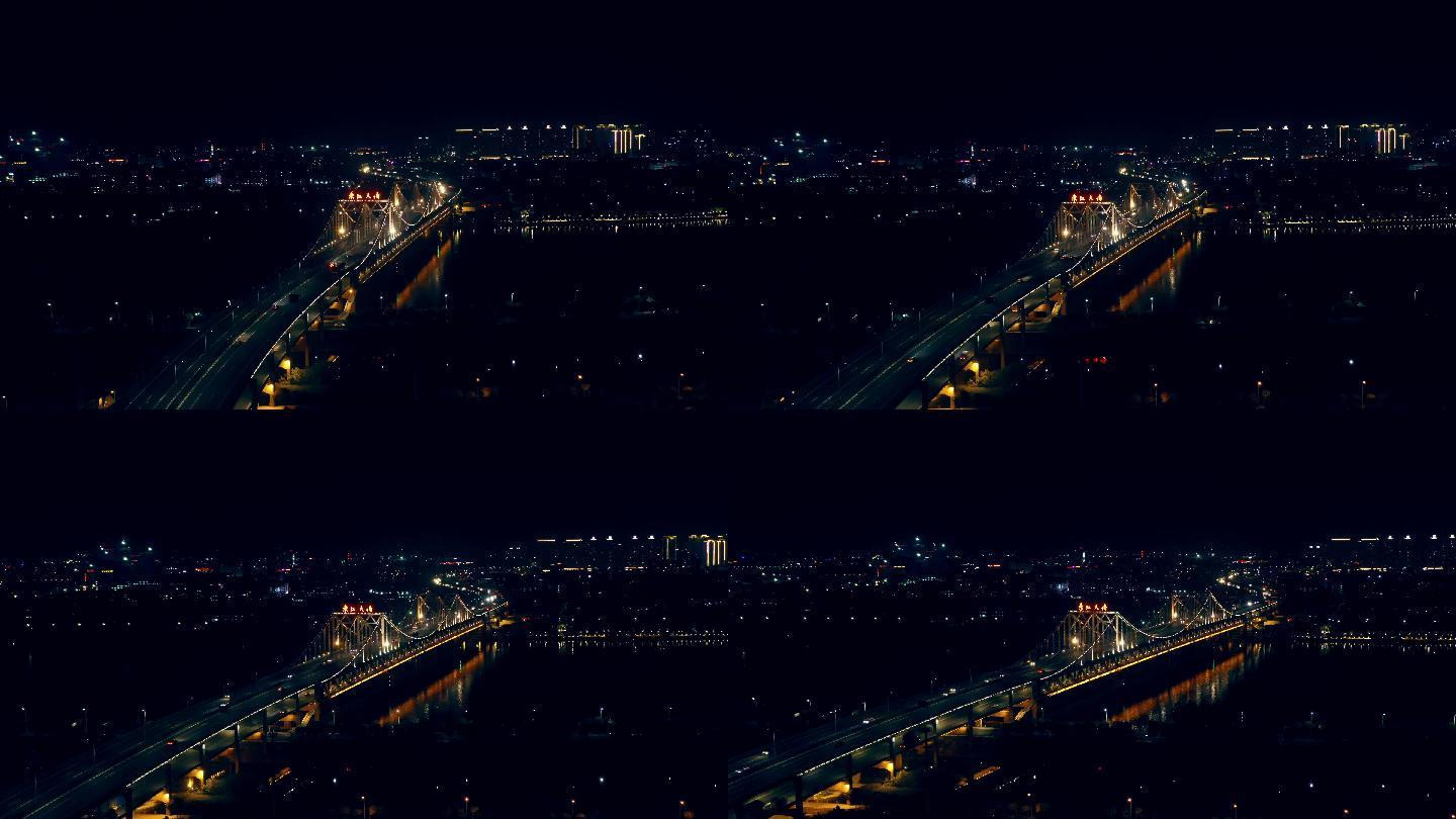 夜景东江大桥航拍高清视频素材