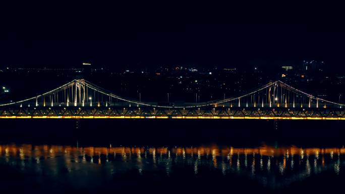 夜景东江大桥航拍素材