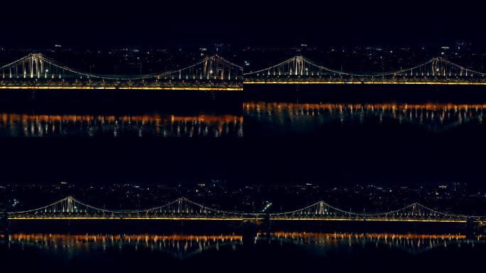 夜景东江大桥航拍素材
