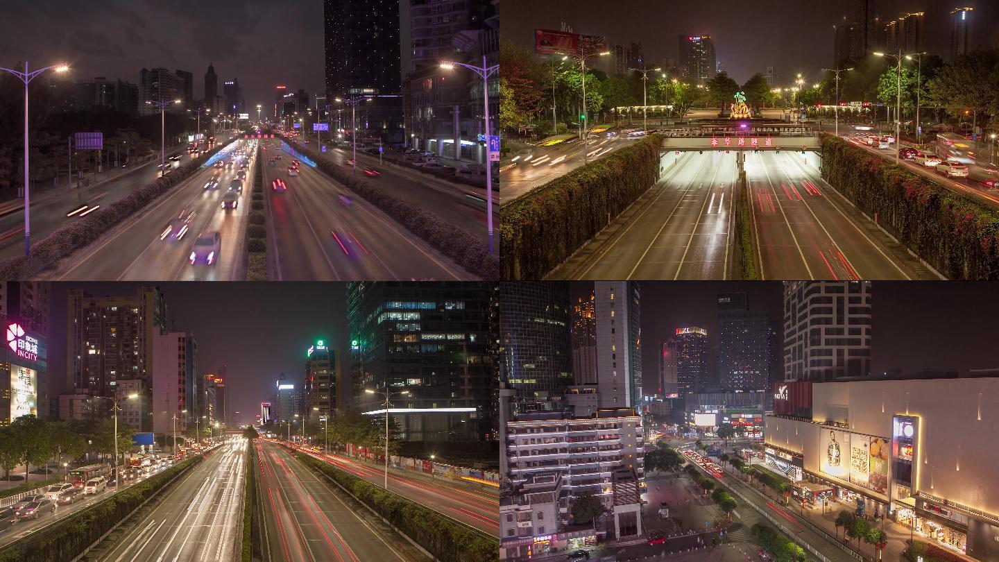 延时佛山城市繁华夜景2.8K