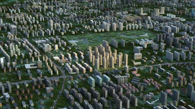 项目鸟瞰城市鸟瞰城市规划建筑鸟瞰
