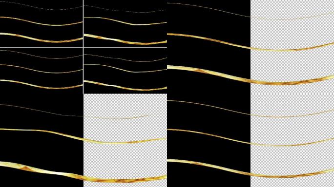 多款无缝循环鎏金线条-alpha透明通道
