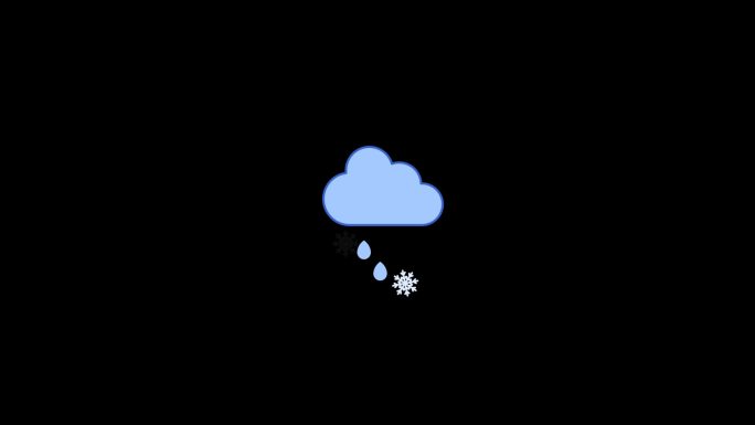 24款天气预报图标动画设计雨雪云太阳元素