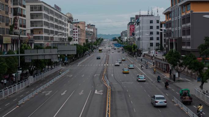 城市车流延时