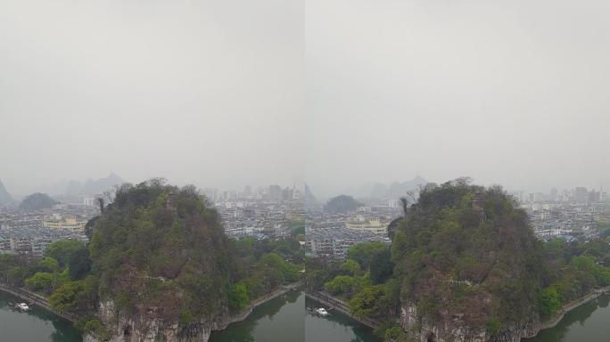 4k高清航拍象鼻山桂林风景山水风光旅游城