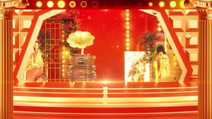 上海滩歌曲夜上海百乐门舞台视频背景