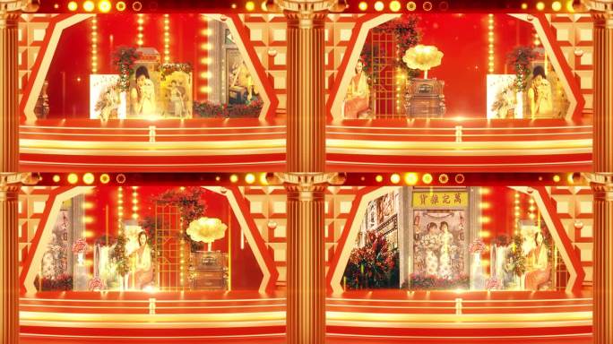 上海滩歌曲夜上海百乐门舞台视频背景