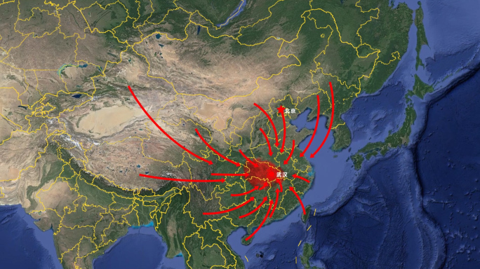 全国驰援武汉地图视频