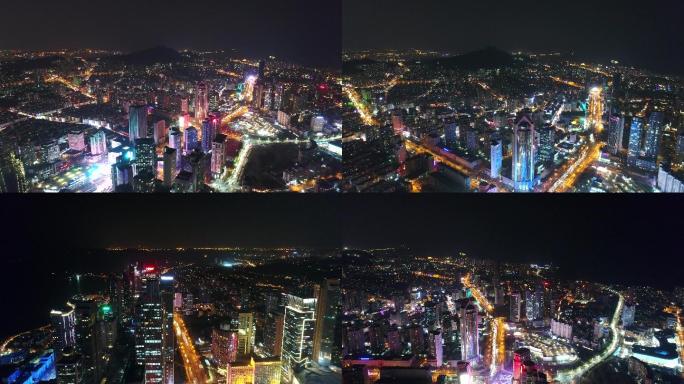 4K航拍城市夜景-山东青岛夜景