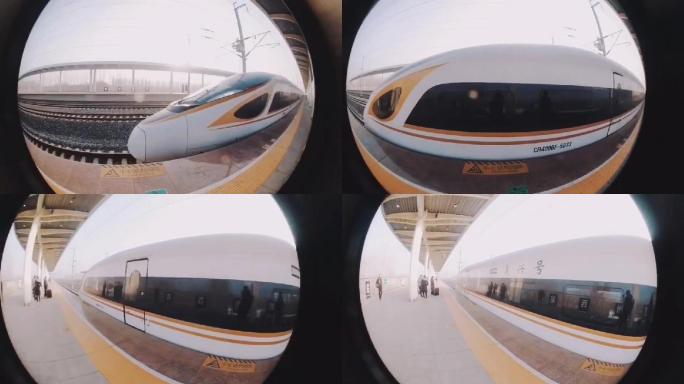 车站高铁空镜360全景VR