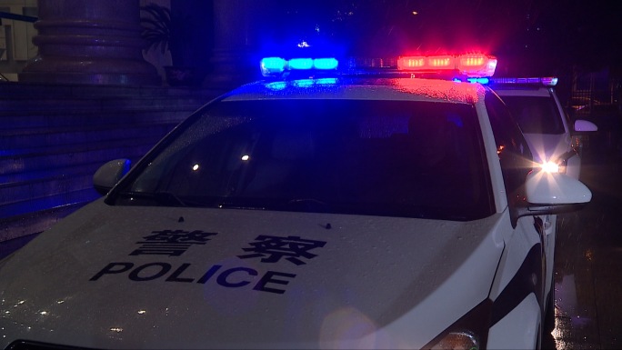 警车检察院抓捕办案追扑夜晚警车