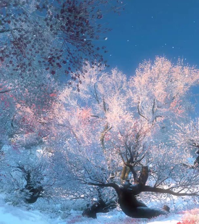 唯美风景限时免费【竖视频】-梅花树