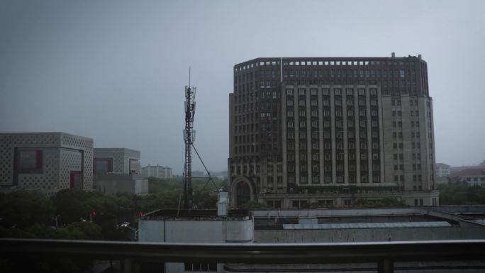 松江暴雨转晴延时空镜