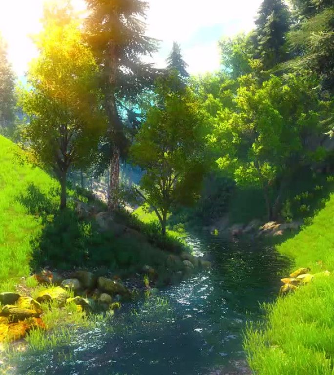 唯美风景系列【竖视频】-绿色森林
