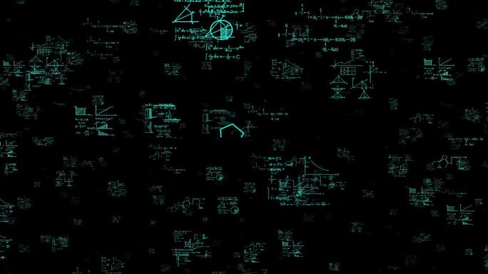 科技公式数学计算化学式冲屏通道素材