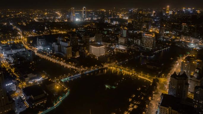 南通城市宣传片航拍夜景素材