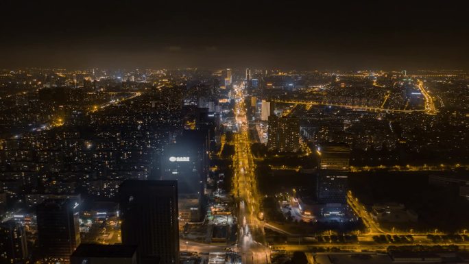 南通中南城航拍夜景延时