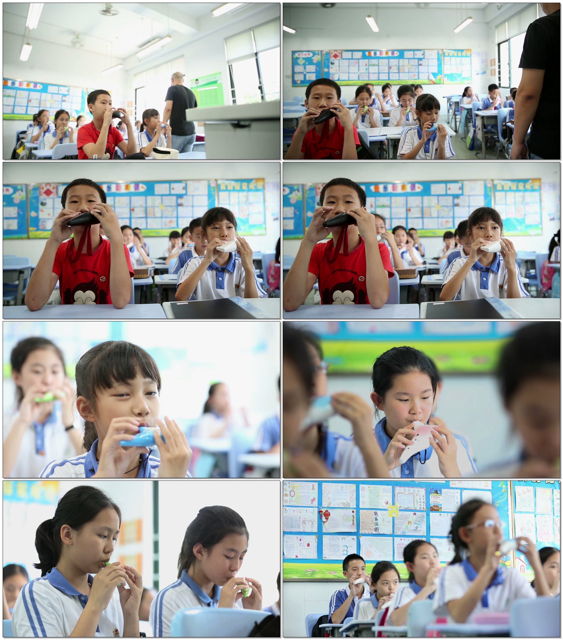 小学生陶笛社团 19x1080 高清视频素材下载 编号 实拍视频 Vj师网www Vjshi Com