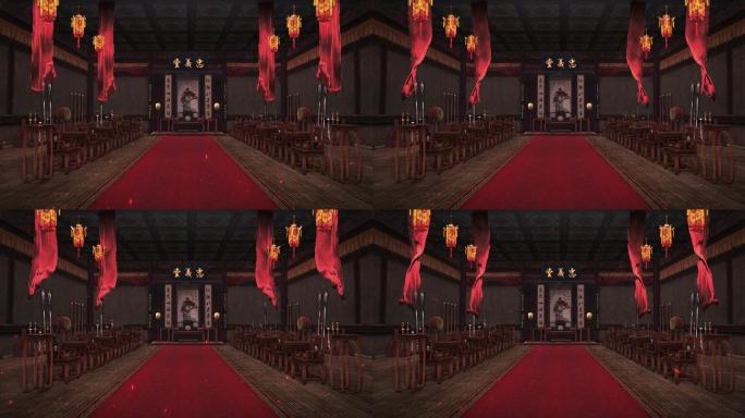 戏曲忠义堂动态背景视频