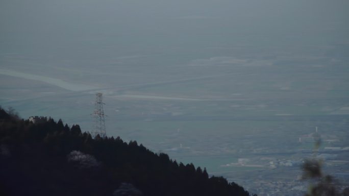 烽火台骊山山顶骊山俯拍临潼临潼区