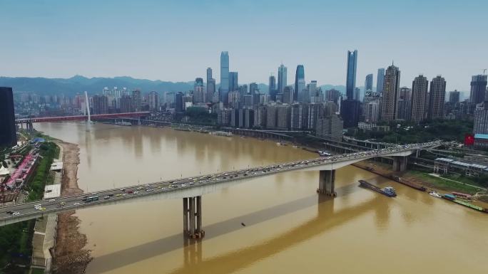 山城重庆航拍桥梁视频