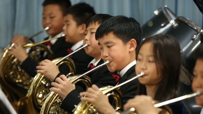 学生交响乐表演练习