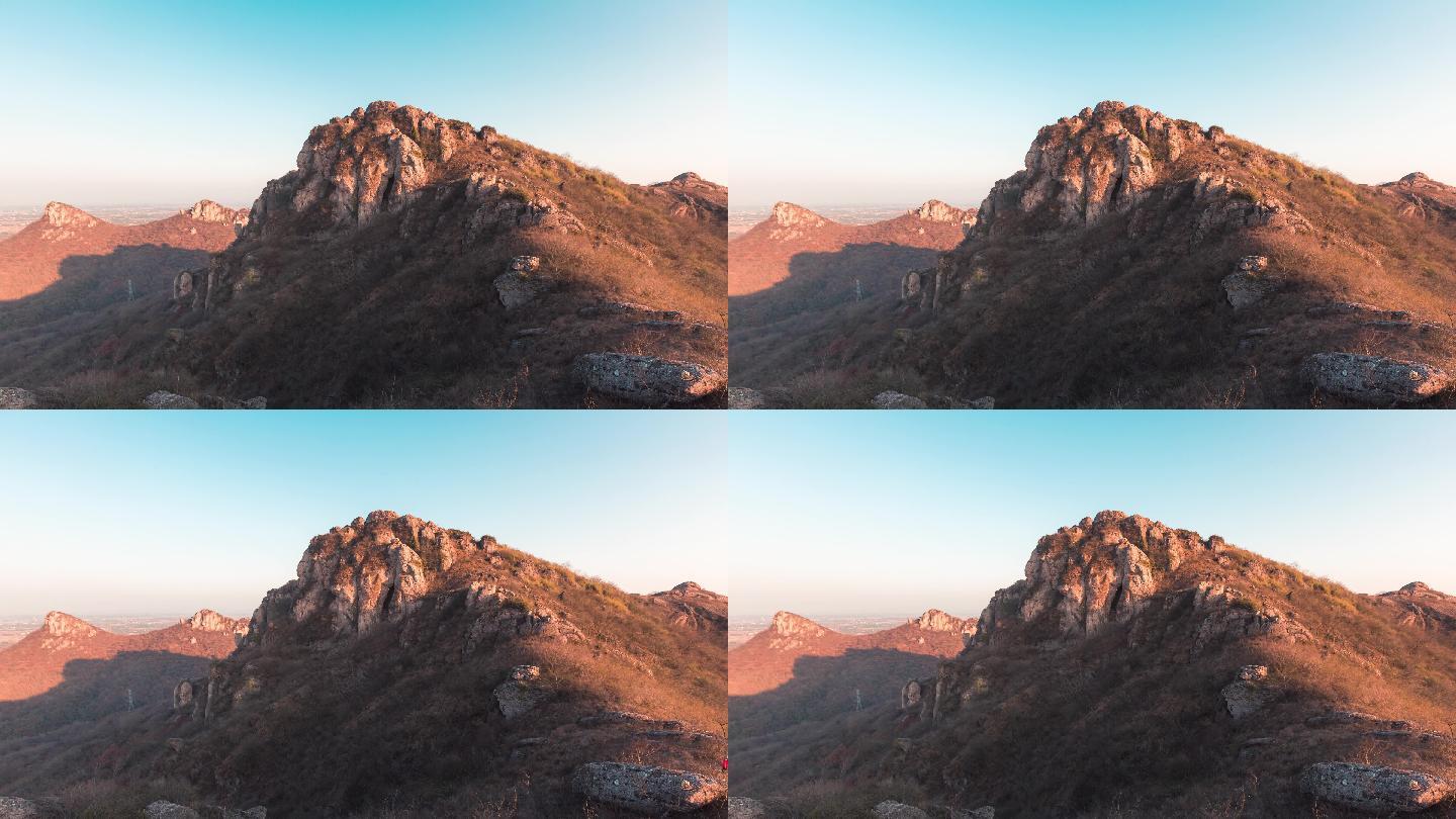 山顶山上延时摄影日出日落光影4K拍摄