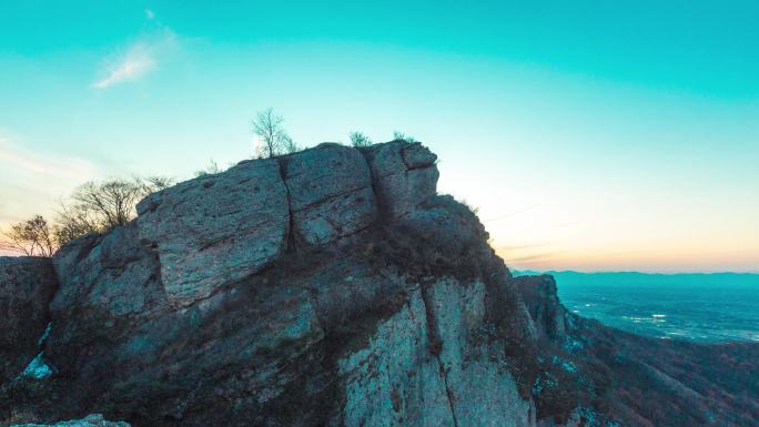 山顶山上延时摄影日出日落4K拍摄