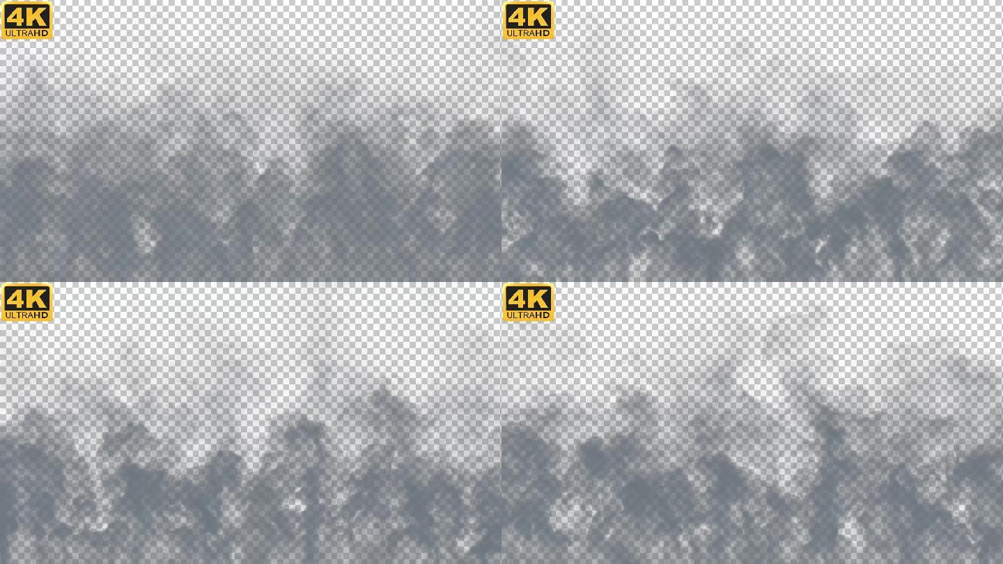 【4K】烟雾上升-循环-alpha通道
