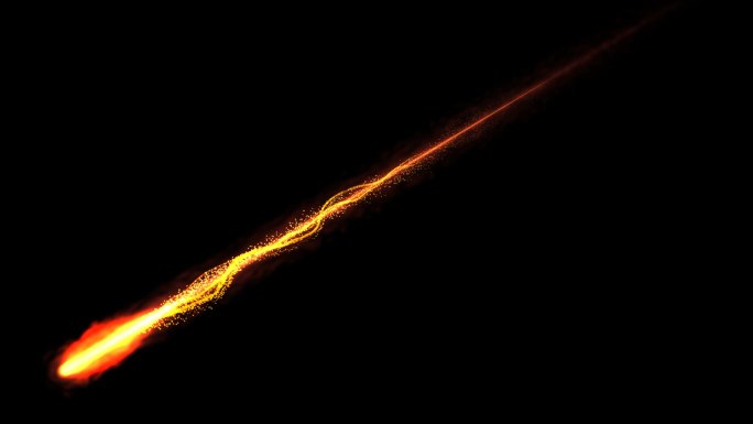 流星陨石拖尾火焰