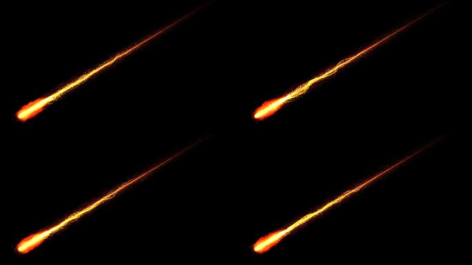 流星陨石拖尾火焰