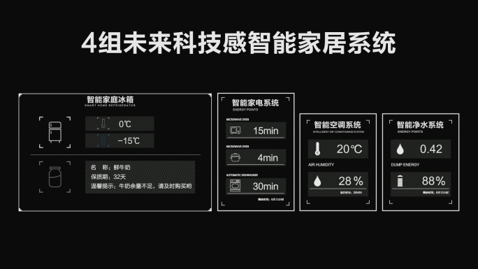 【原创】4组未来科技感智能家居系统