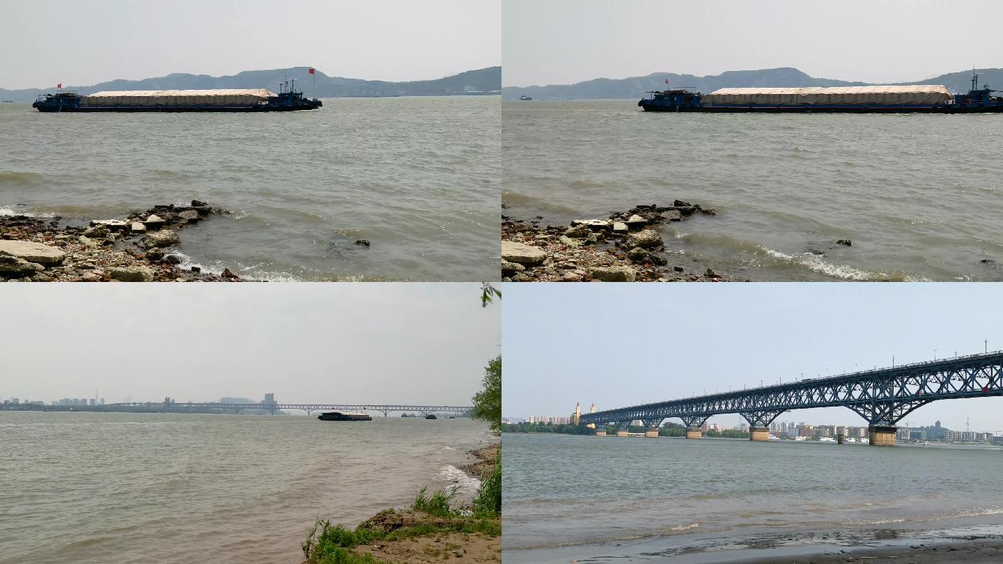南京长江大桥长江货船
