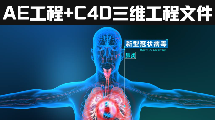 3d动画新冠肺炎AE+C4D工程文件