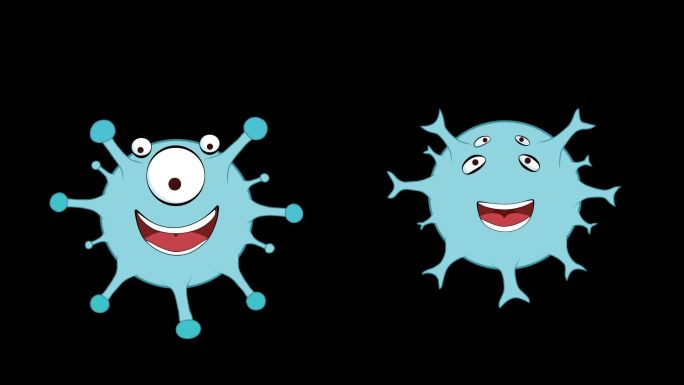 MG卡通病毒细胞循环动画