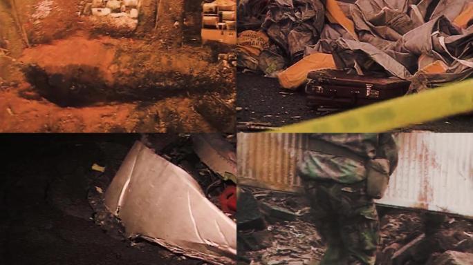 航空空难 坠机 爆炸 废墟 80年代