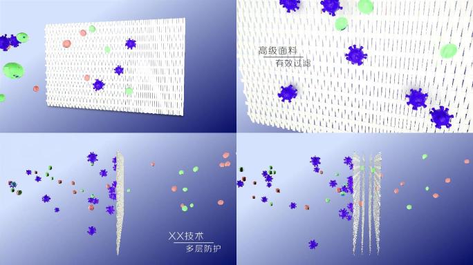 戴口罩防病毒过滤病毒素材ae模板