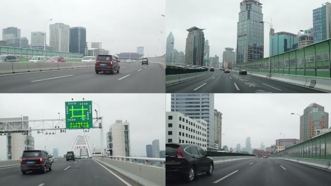 上海城市道路实拍视频