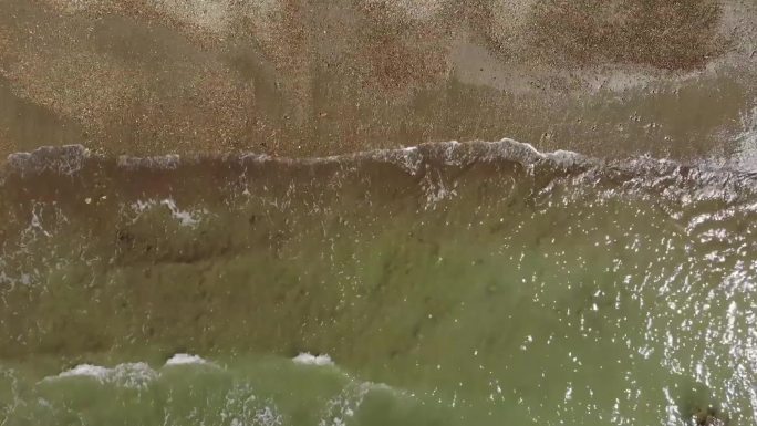 航拍俯视海浪视频