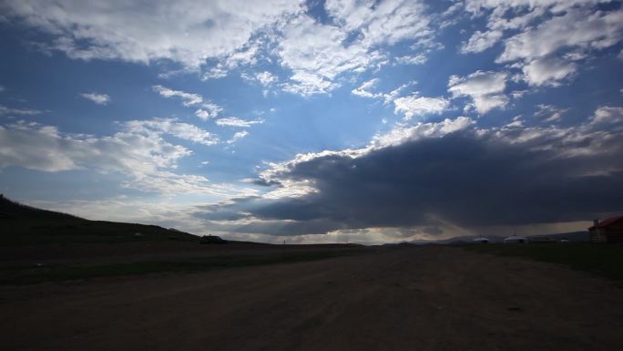 蒙古国草原空镜大自然素材