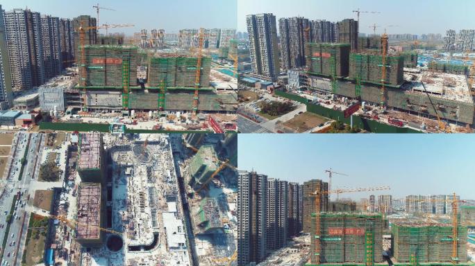 建设中的郑州高新区万达广场