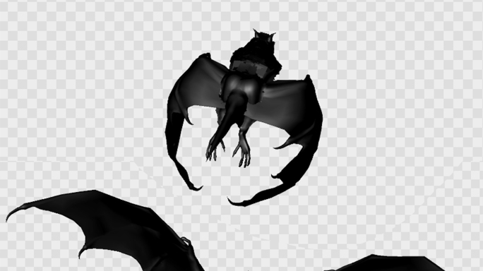 蝙蝠飞舞透明4k素材