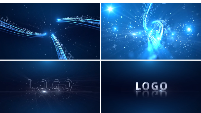 科技光线汇聚片头