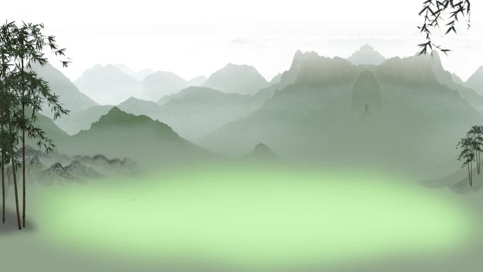1080p全高清中国风水墨山水画动态背景