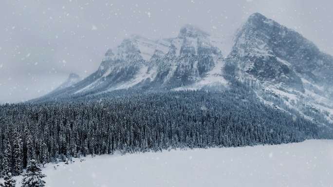 4k合成循环背景冰天雪地