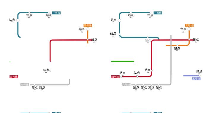 地铁线路平面示意图