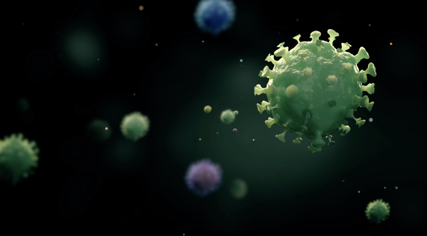 新型冠状病毒6个推拉特写漂浮镜头展示