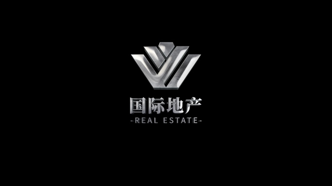 金属质感文字LOGO标志AE模板