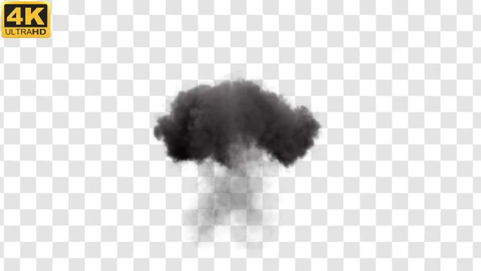 爆炸火焰烟雾腾空-alpha通道