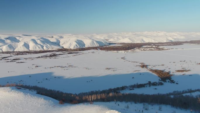 新疆的冬天雪景
